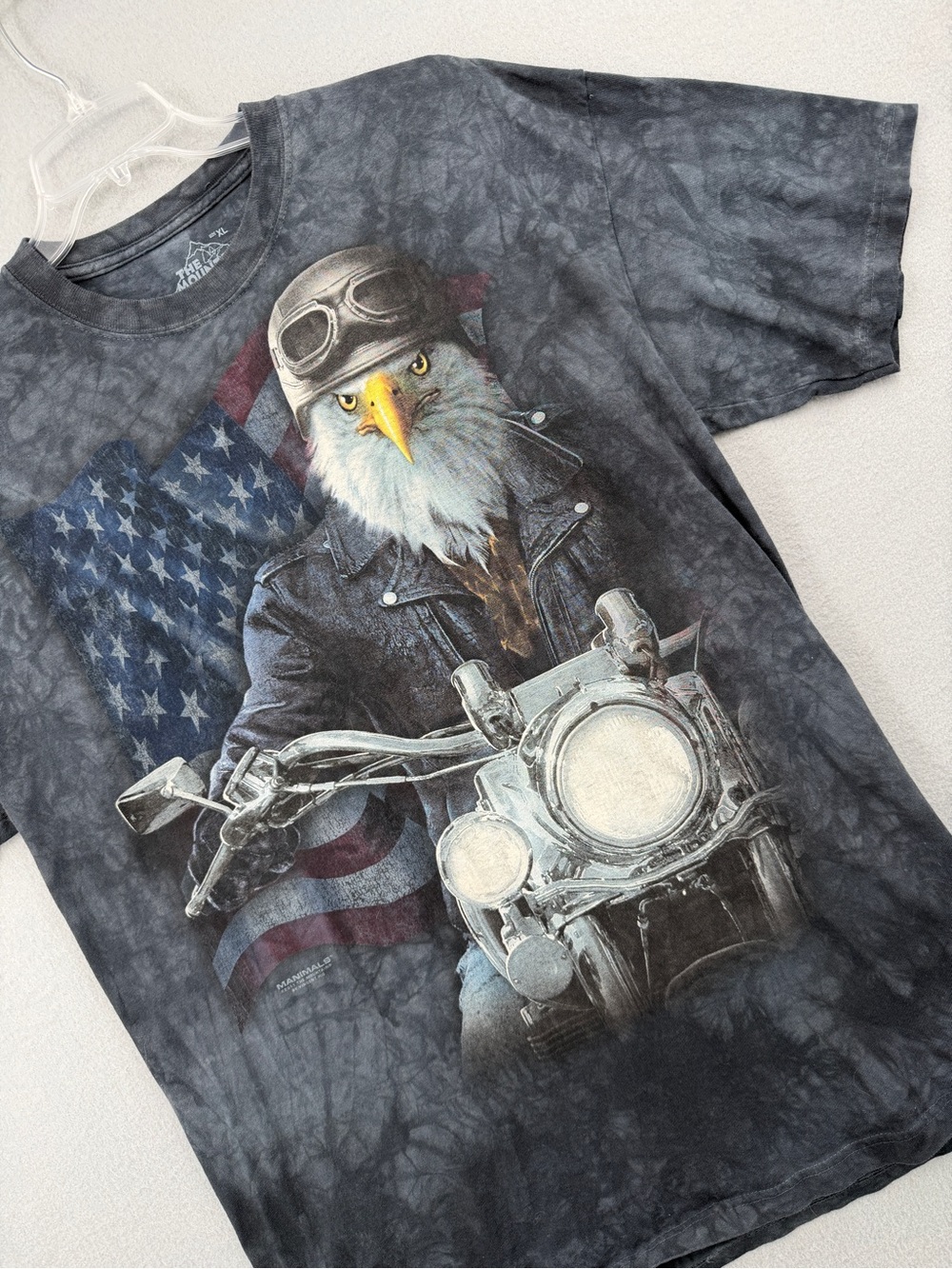 The Mountain Tshirt 2011 Manimals Vincent Hie Patriotic Eagle Motorcycle Mens XL
